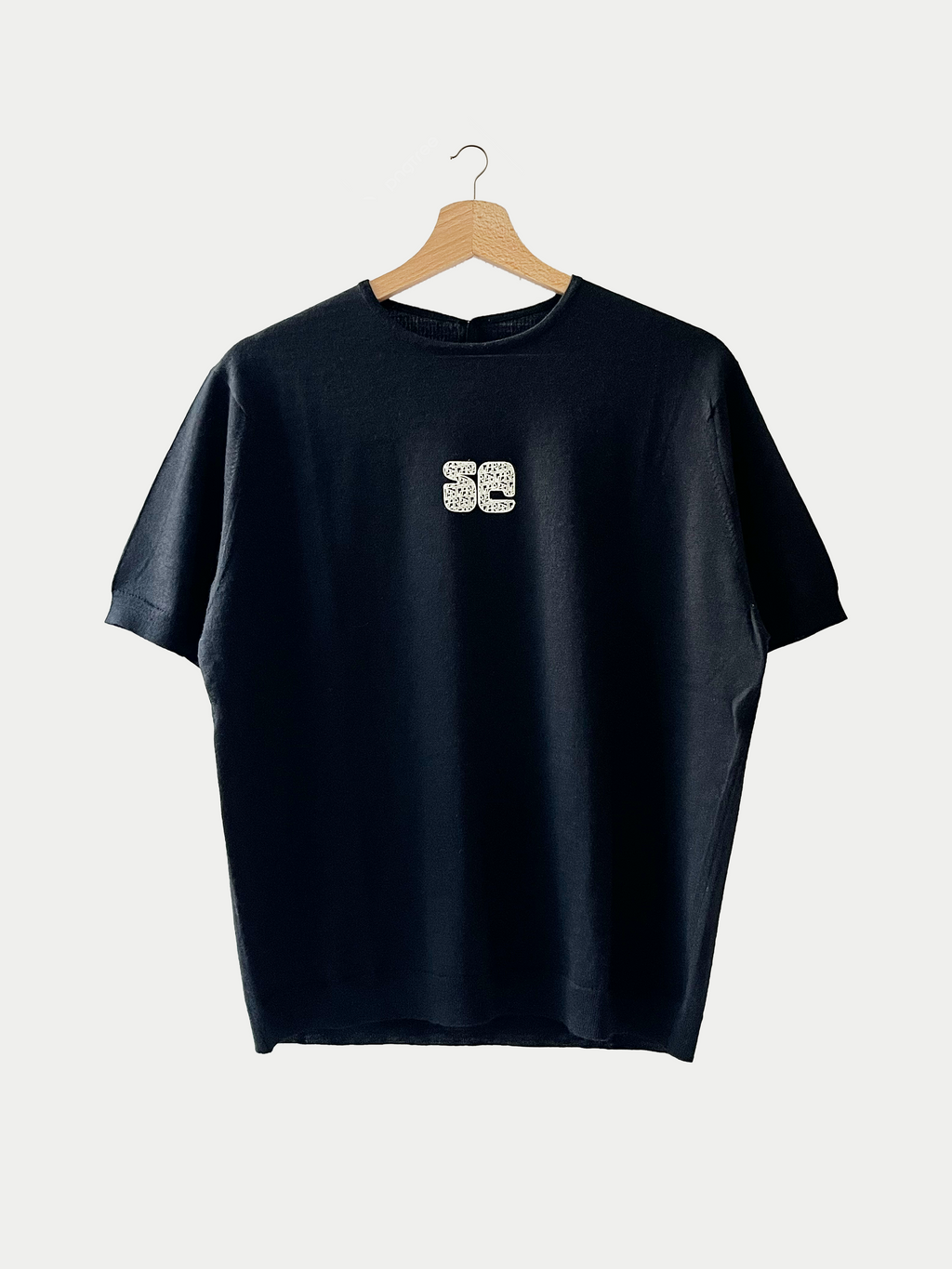 T-shirt vintage 60’s en maille noire Sehama X Pulgar