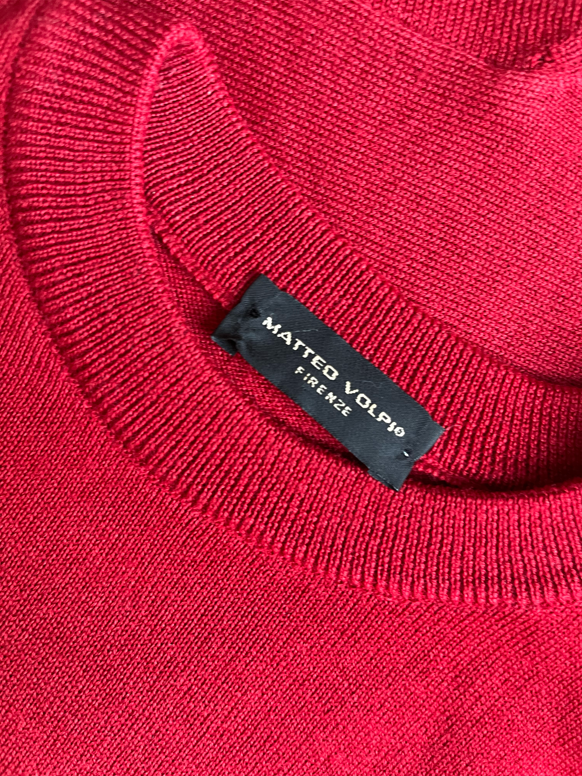 Pull rouge Crew Neck en maille vintage 90’s Sehama X Pulgar