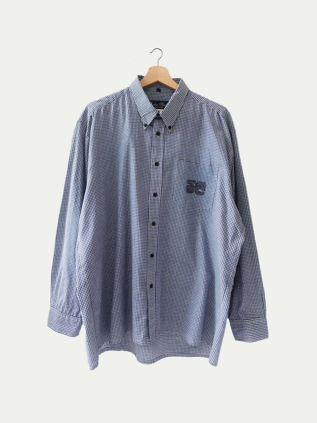 Chemise vintage à motif vichy bleu Sehama X Pulgar