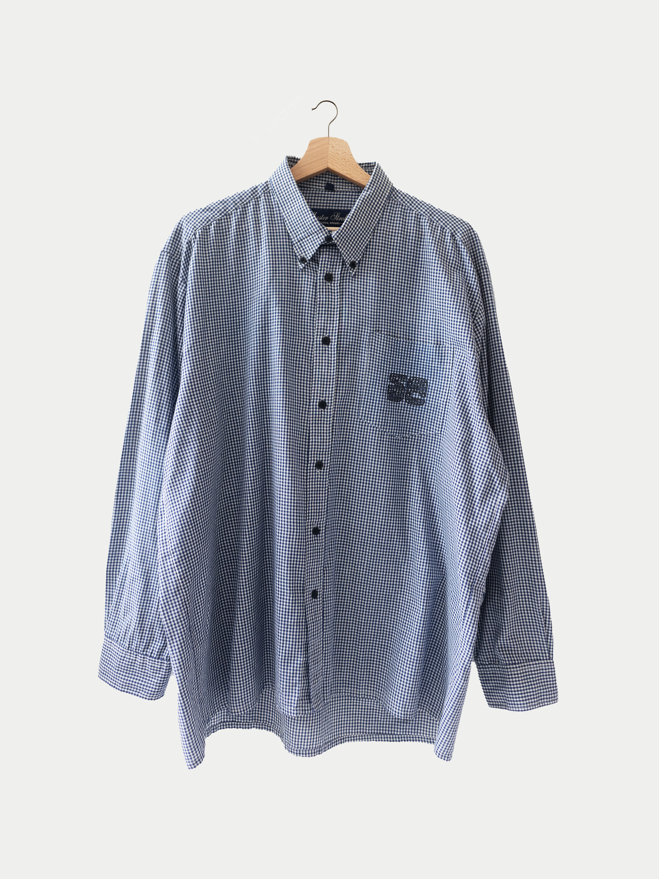 Chemise vintage à motif vichy bleu Sehama X Pulgar