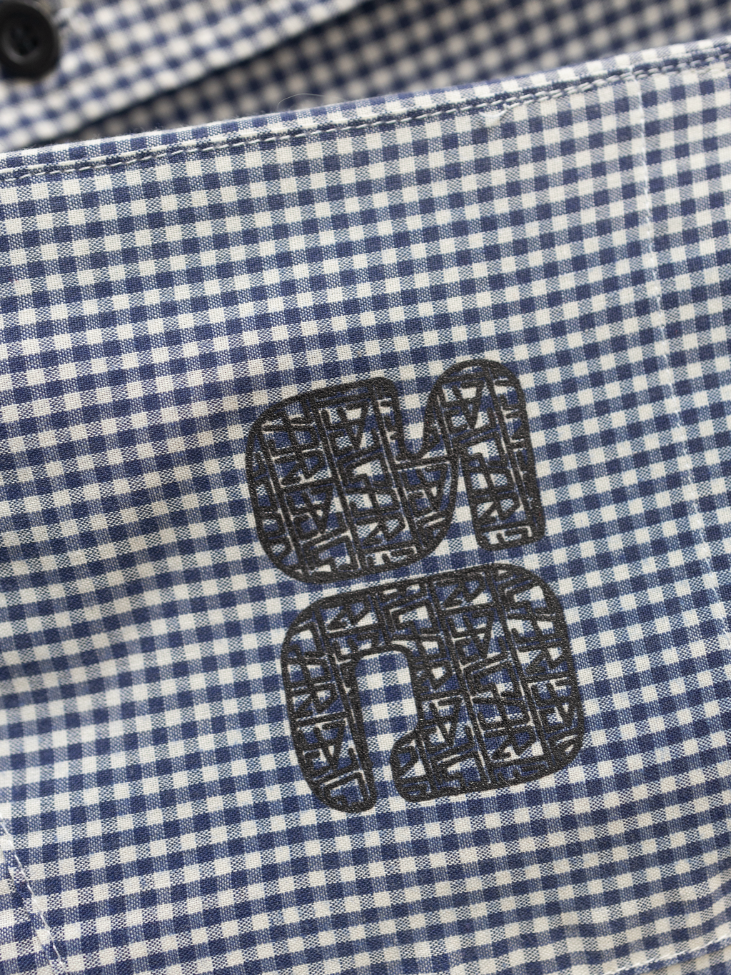 Chemise vintage à motif vichy bleu Sehama X Pulgar