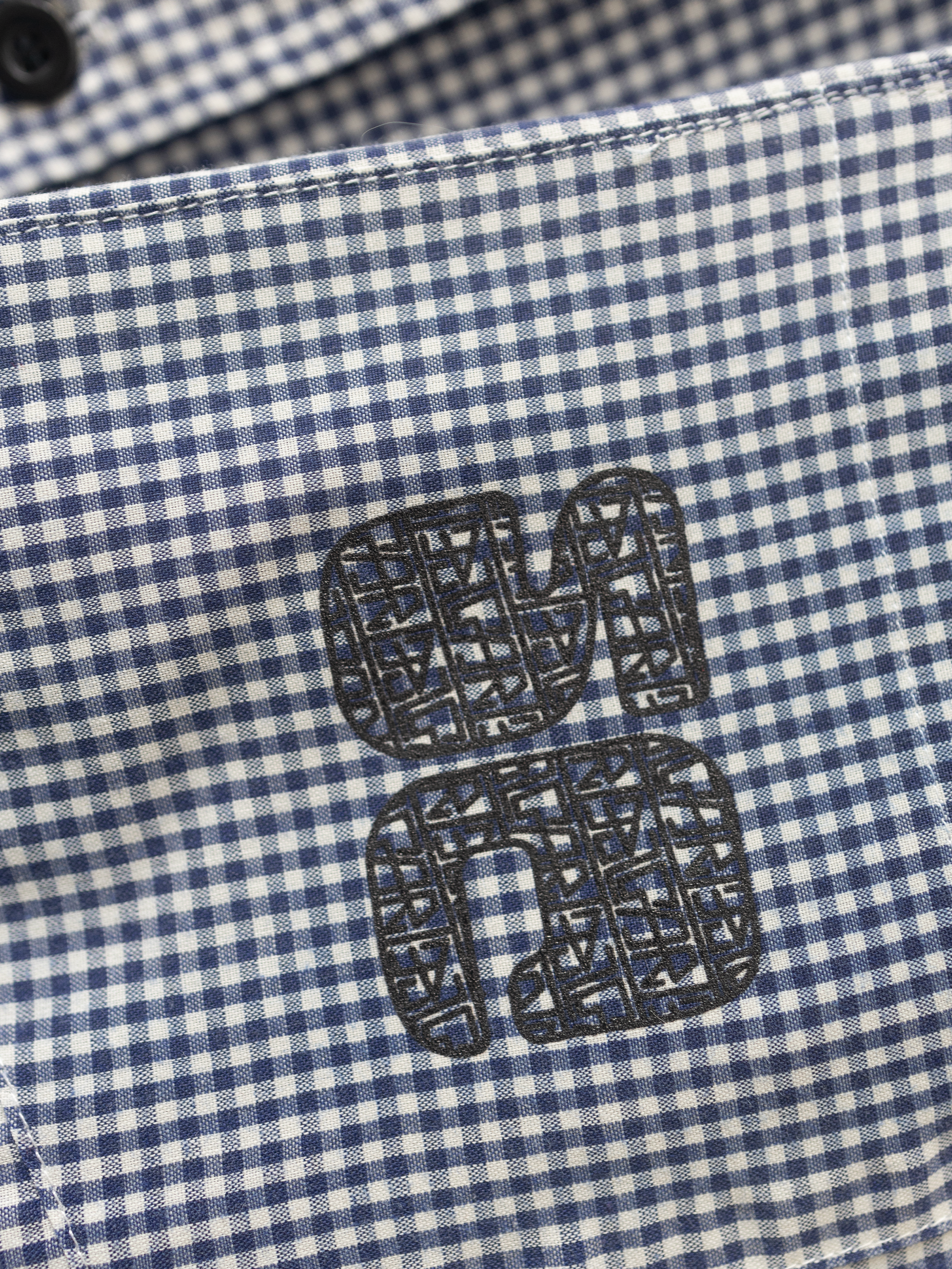 Chemise vintage à motif vichy bleu Sehama X Pulgar