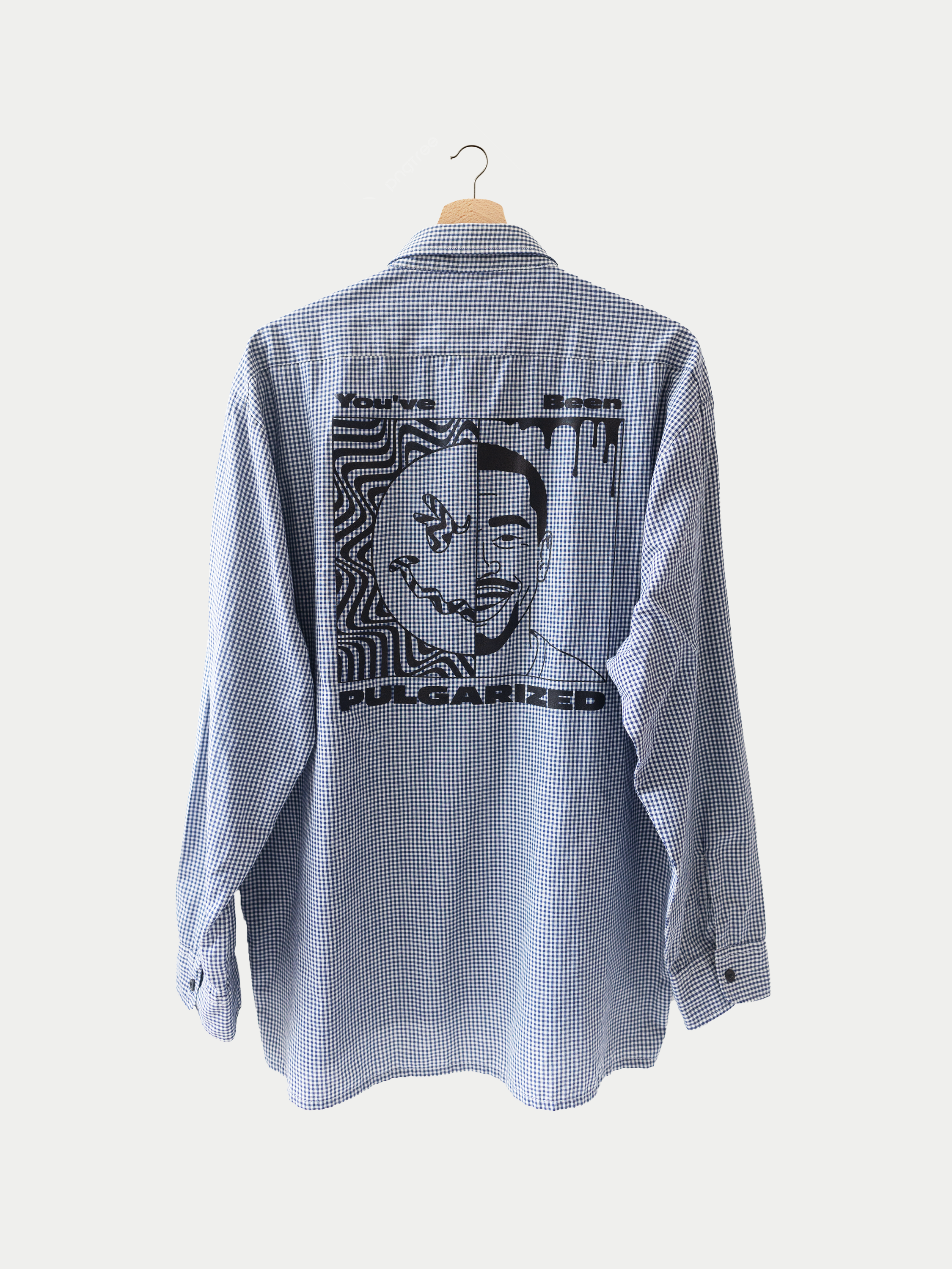 Chemise vintage à motif vichy bleu Sehama X Pulgar