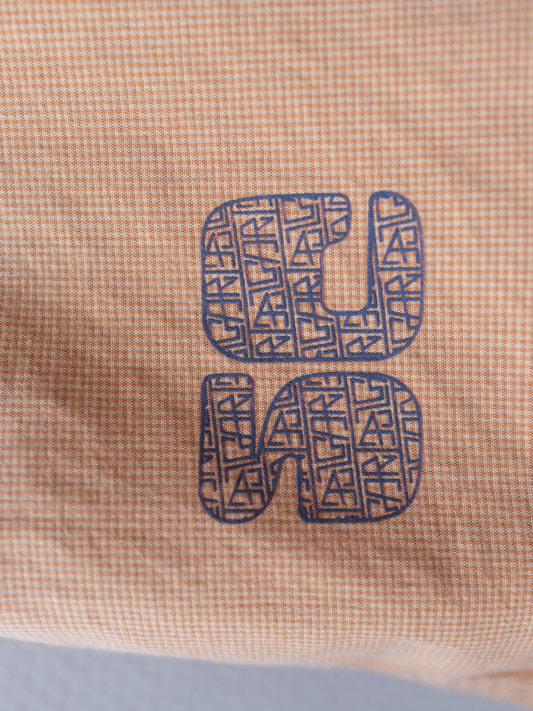 Chemisette vintage orange à carreaux Sehama X Pulgar