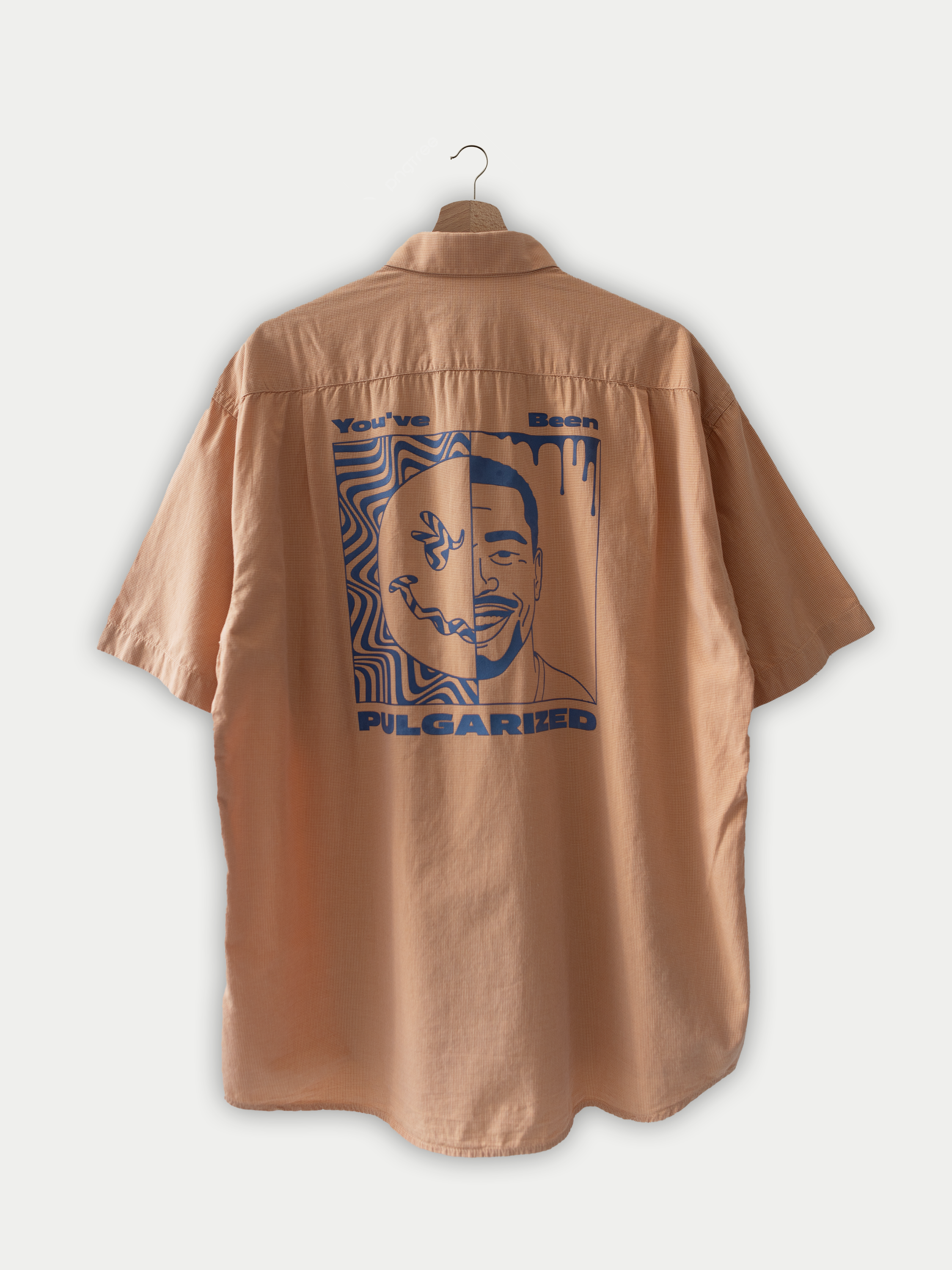 Chemisette vintage orange à carreaux Sehama X Pulgar