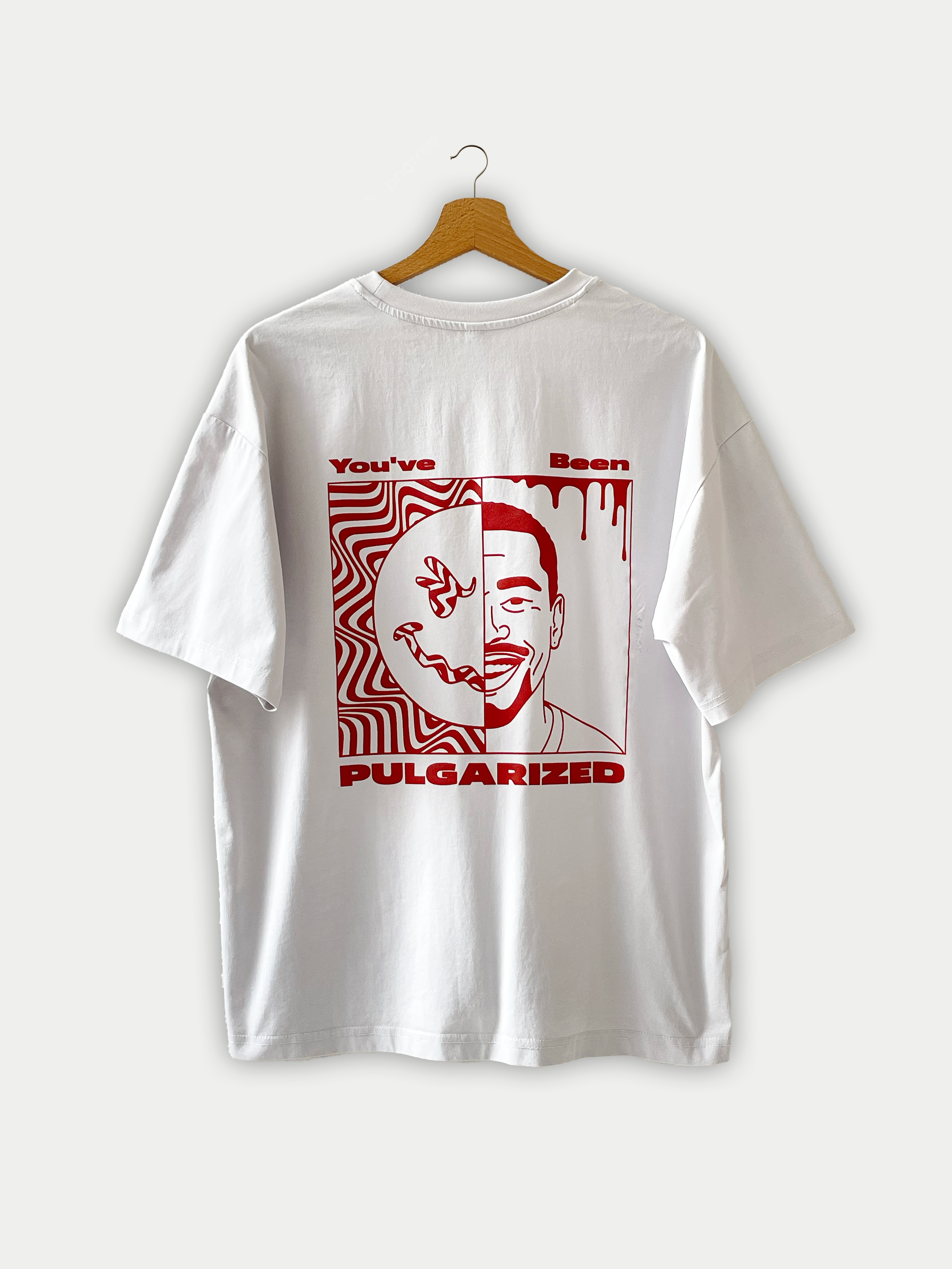 T-shirt blanc et rouge stretch Sehama X Pulgar