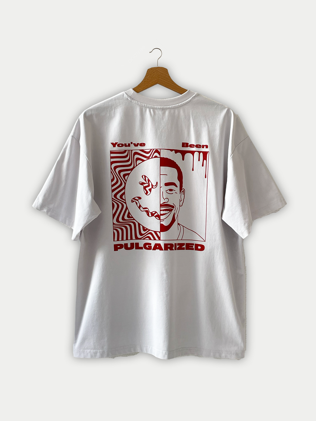 T-shirt blanc et rouge stretch Sehama X Pulgar