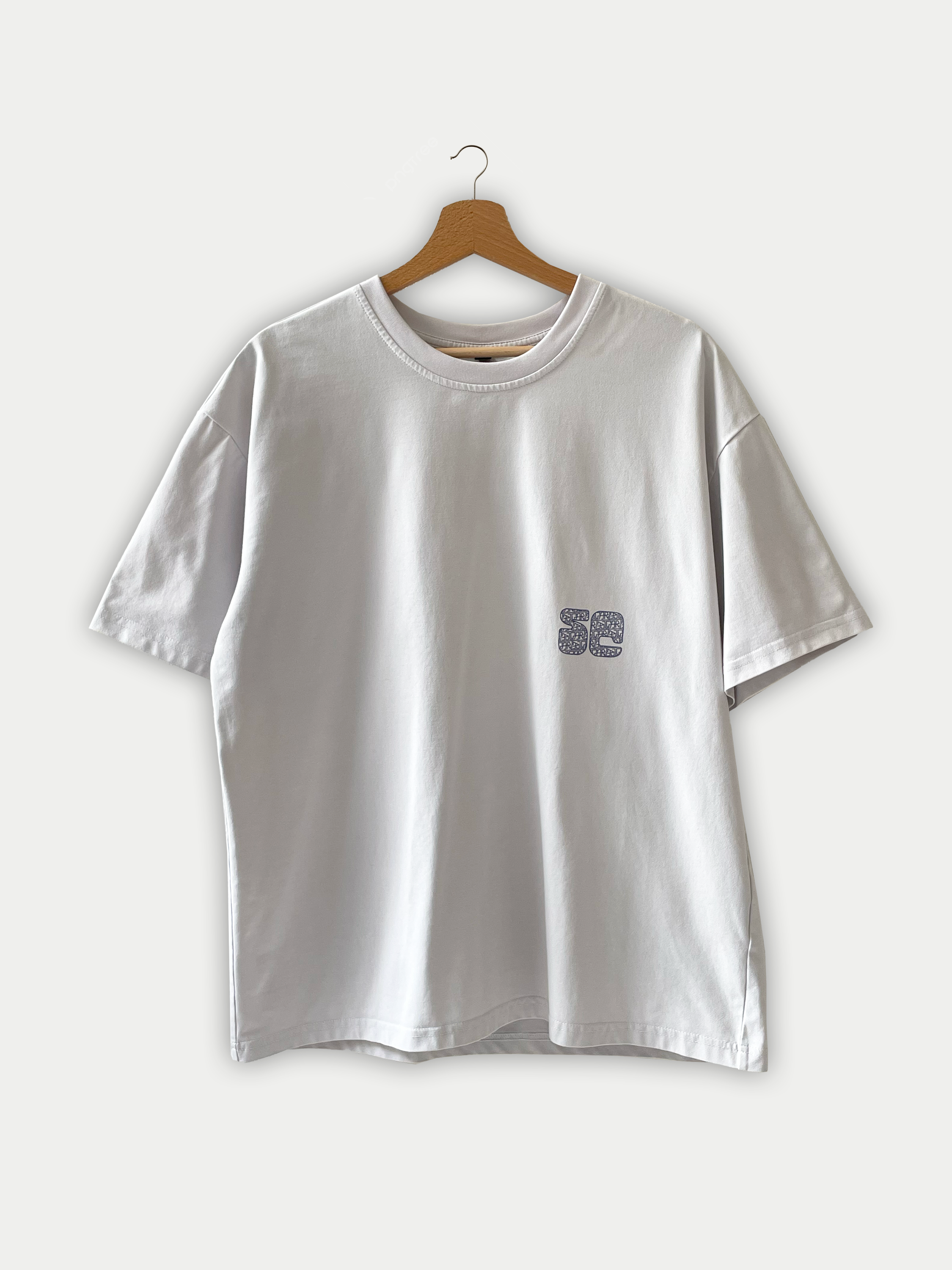 T-shirt blanc et bleu stretch Sehama X Pulgar