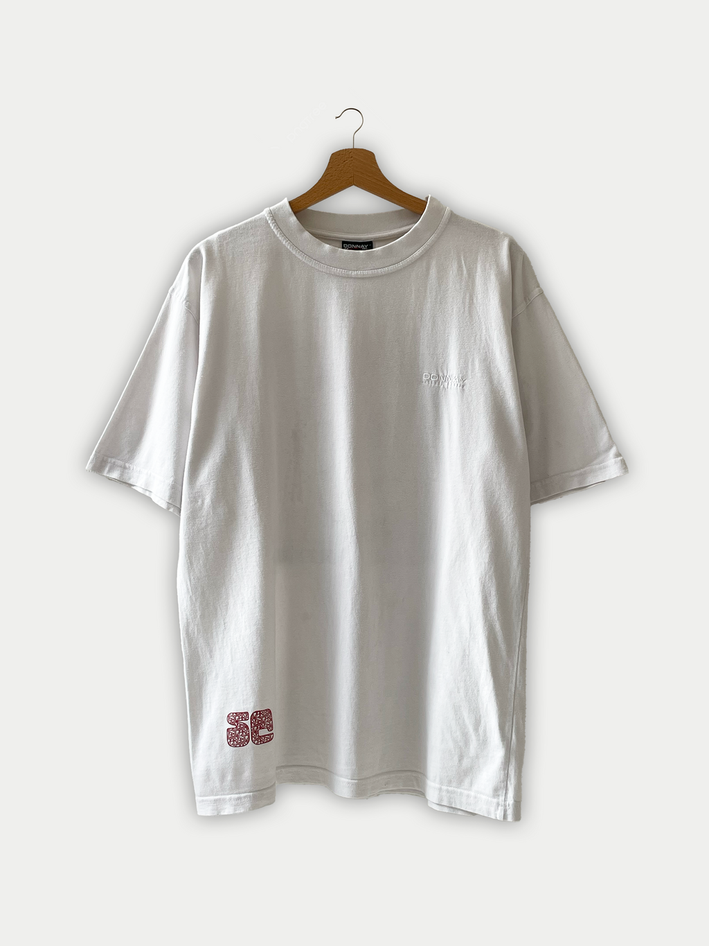 T-shirt blanc et rouge vintage Donnay Sehama X Pulgar