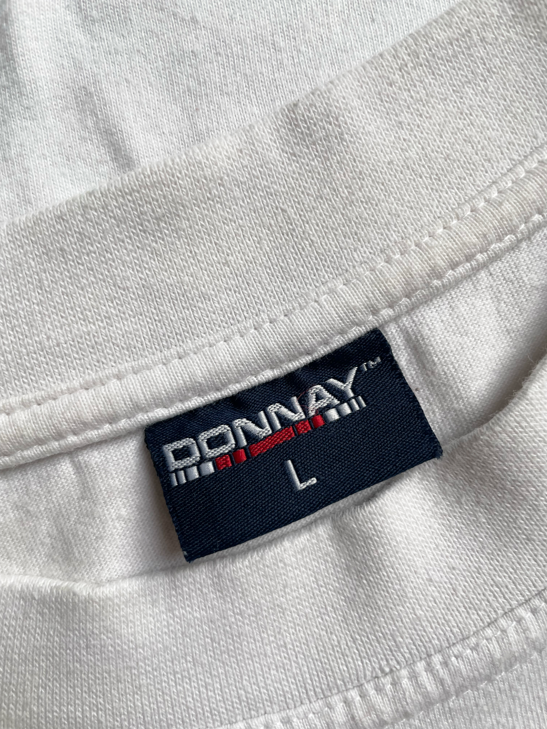 T-shirt blanc et rouge vintage Donnay Sehama X Pulgar