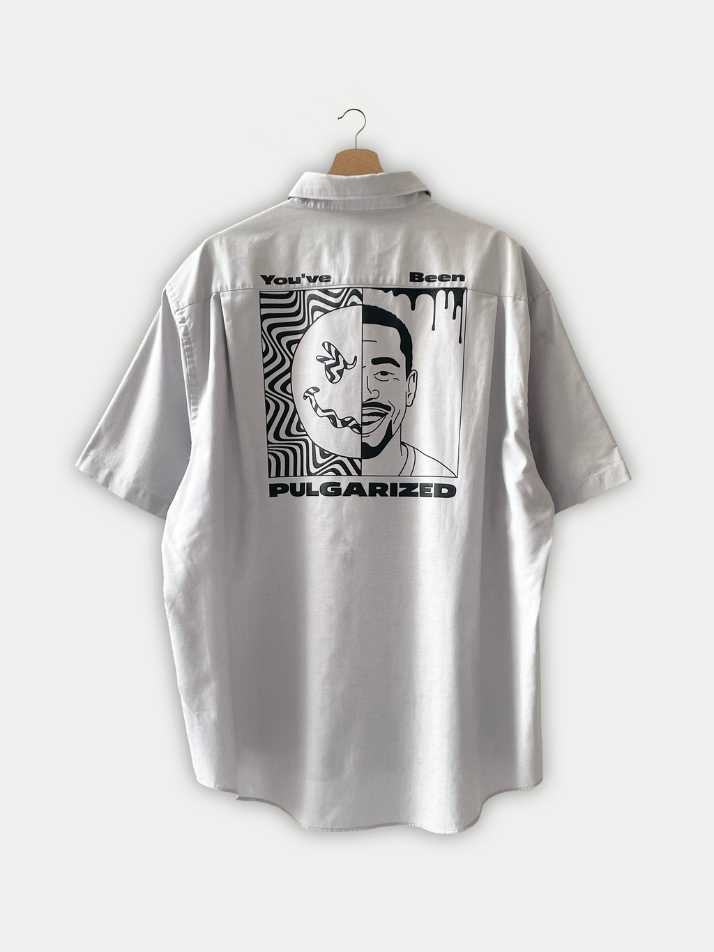 Chemise gris clair oversized Sehama X Pulgar