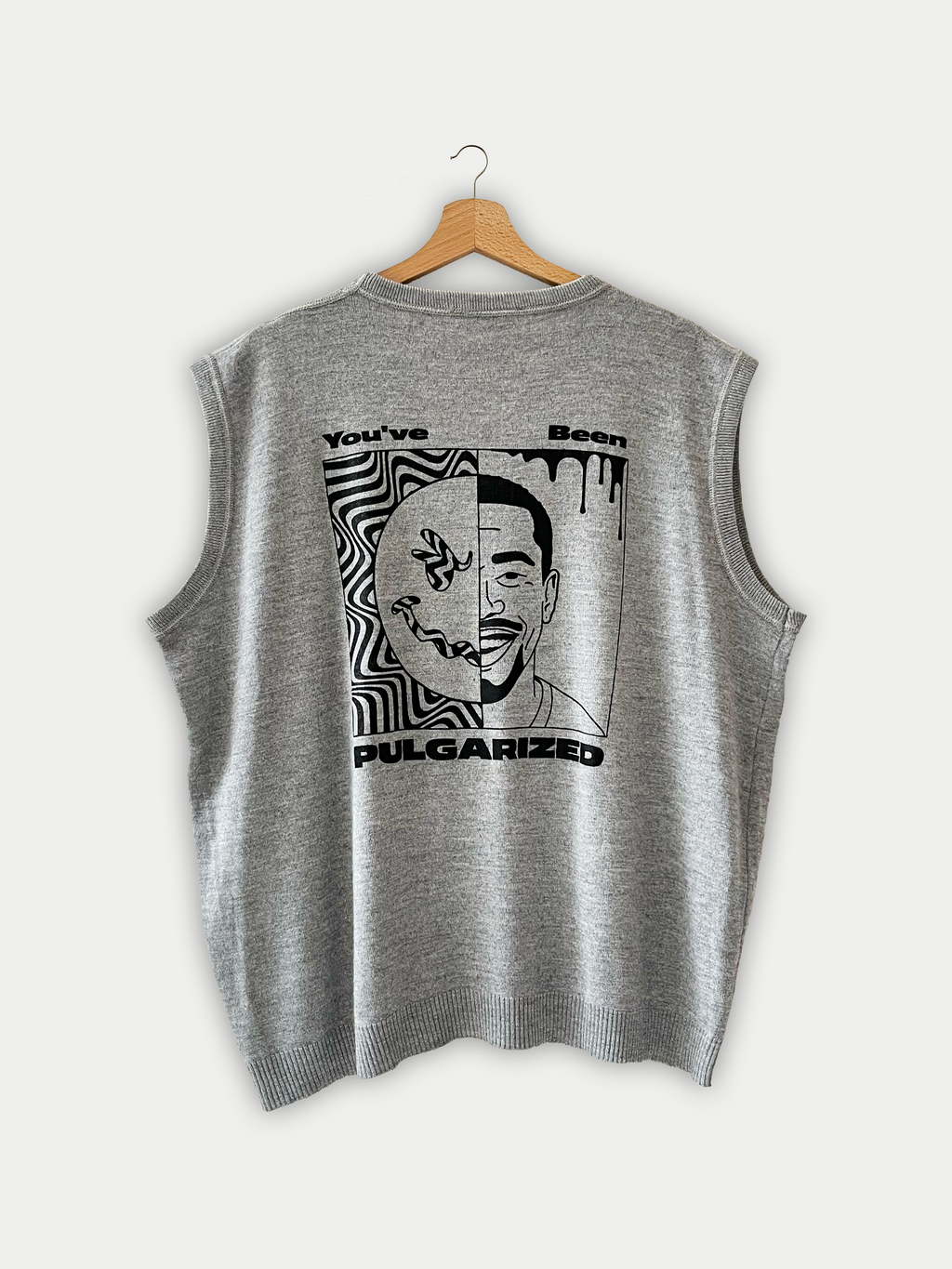 Pull gris sans manches vintage 90’s Sehama X Pulgar