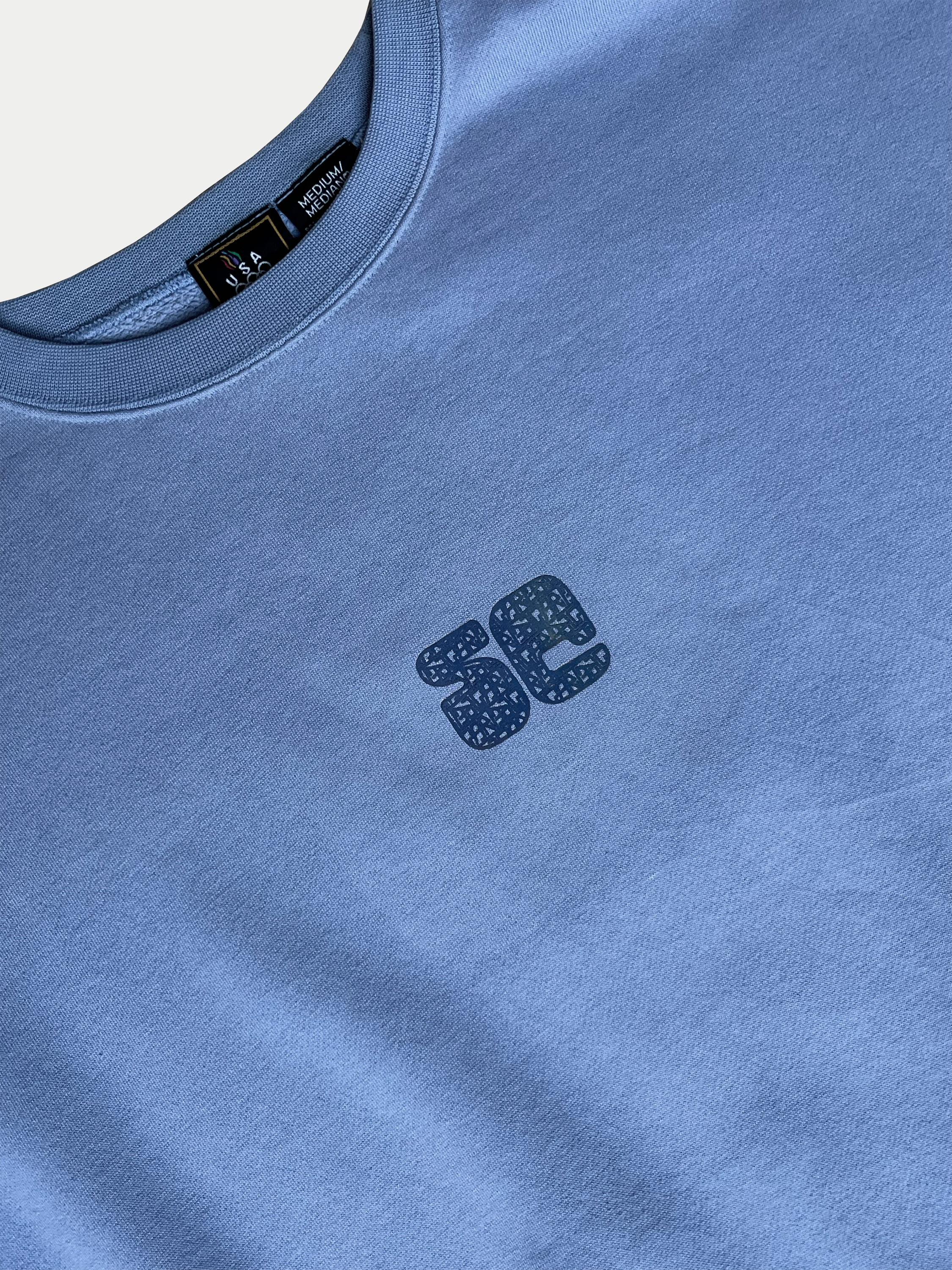 Sweat bleu clair Crew Neck coupe droite - Unisexe - M